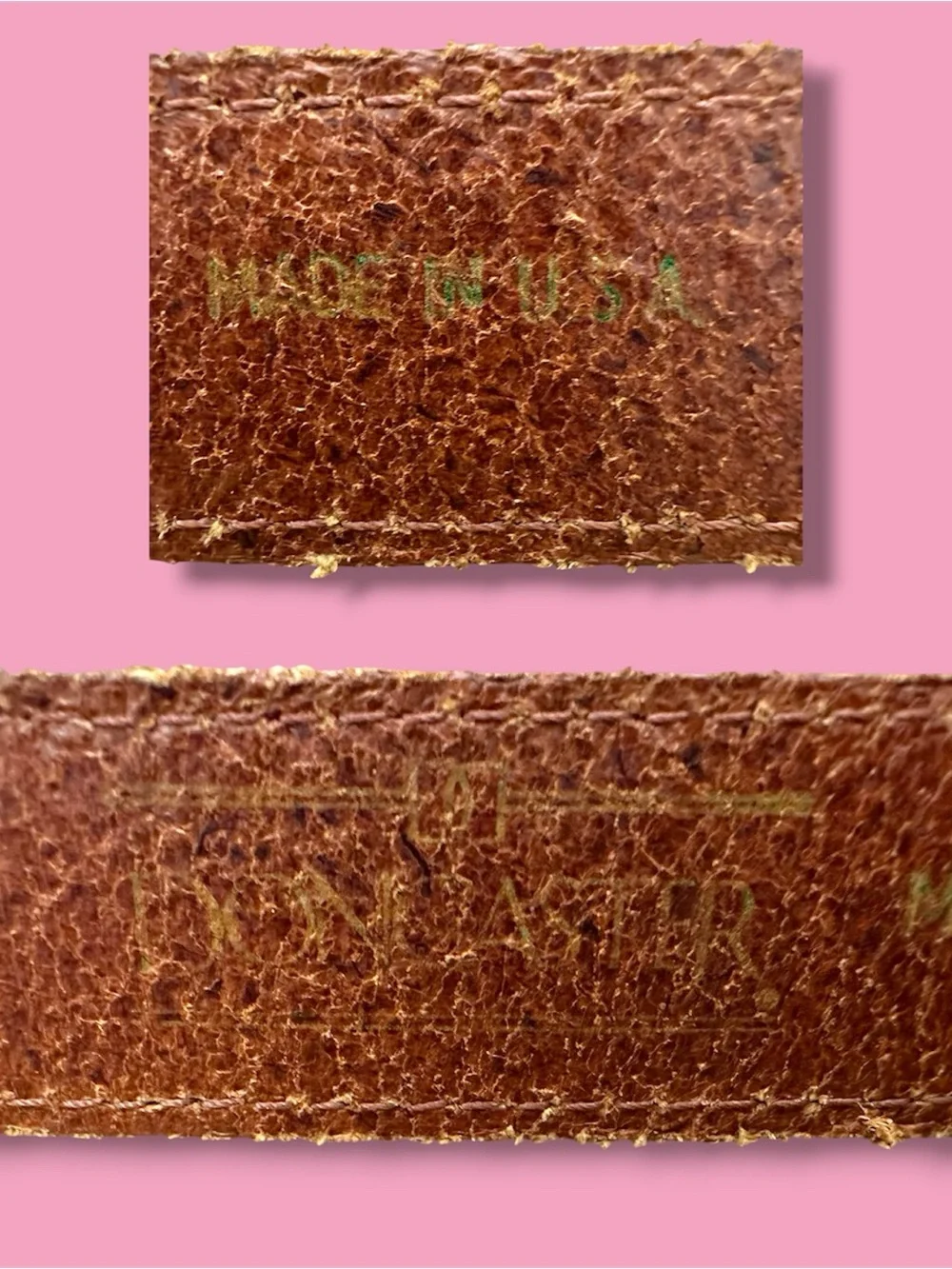 Brown Leather Belt Don Aster - MADE IN USA